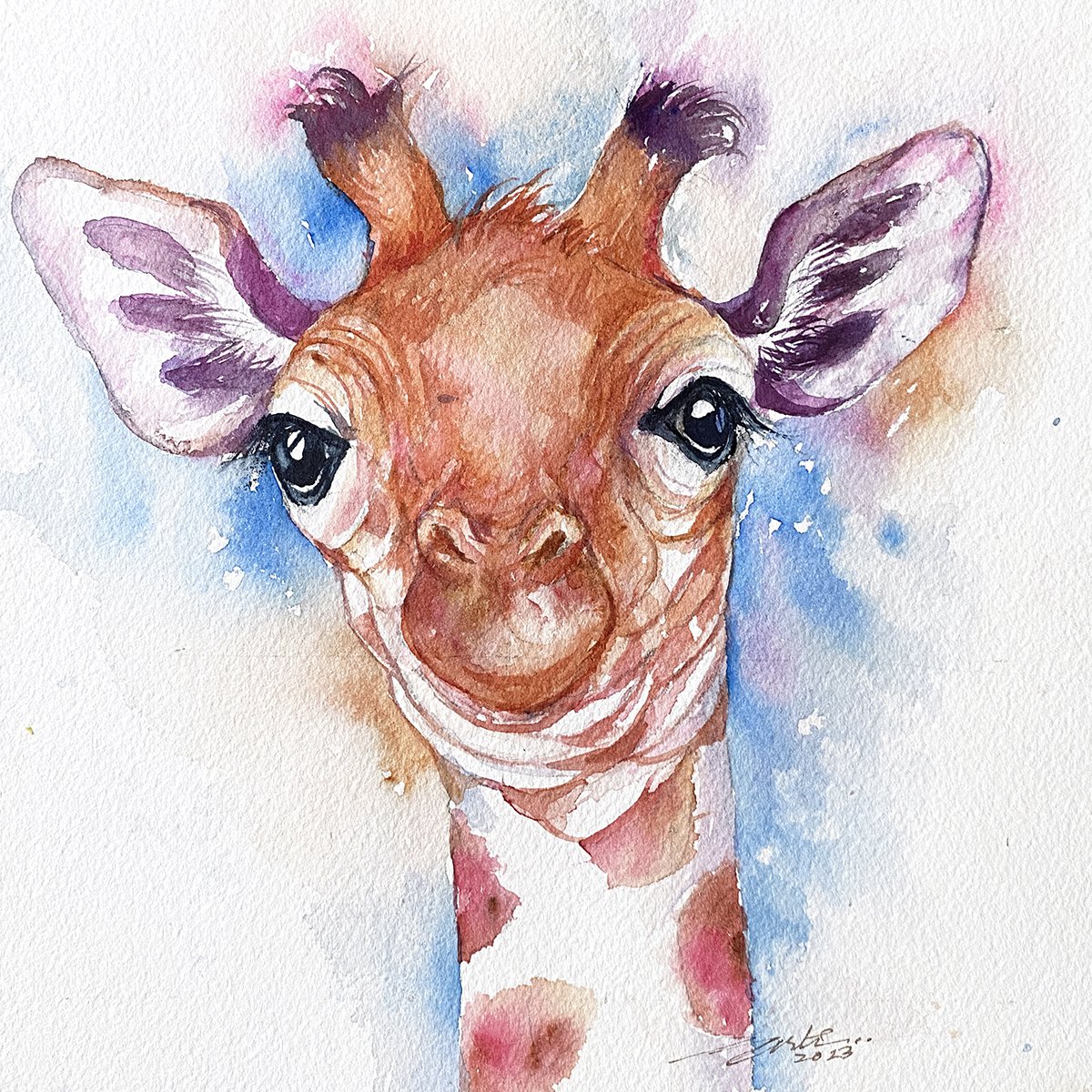 Baby Giraffe Esther by Arti Chauhan