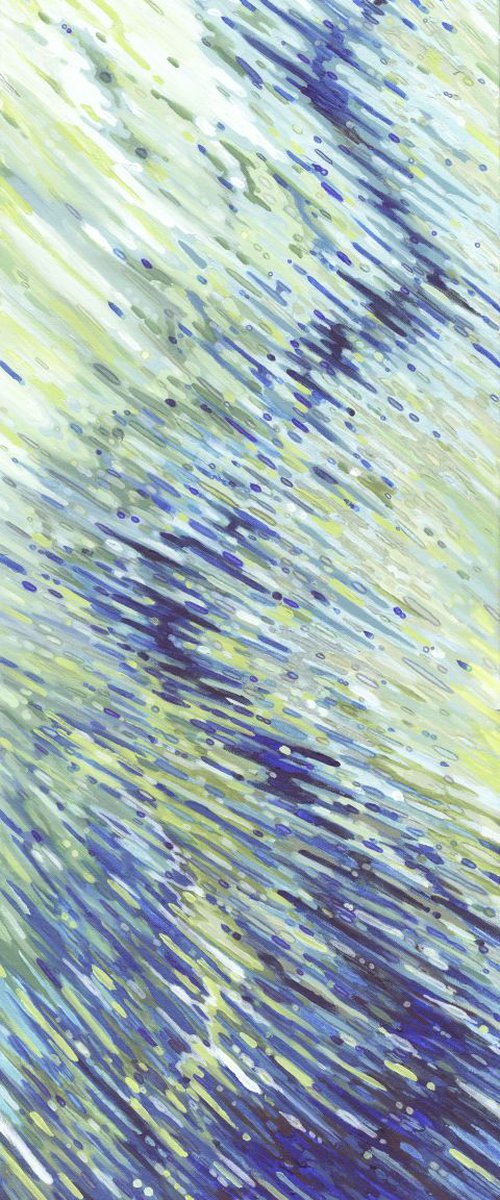 Spiraling Wave Ocean Current Reflections Original Painting by Margaret Juul