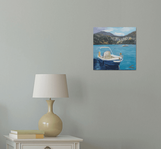 Cretan Bali beach boat