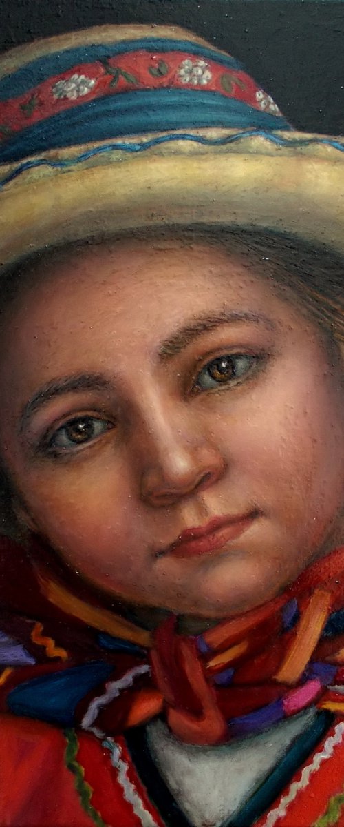 RESERVED FOR BUYER "Child with a hat" by Tatyana Mironova