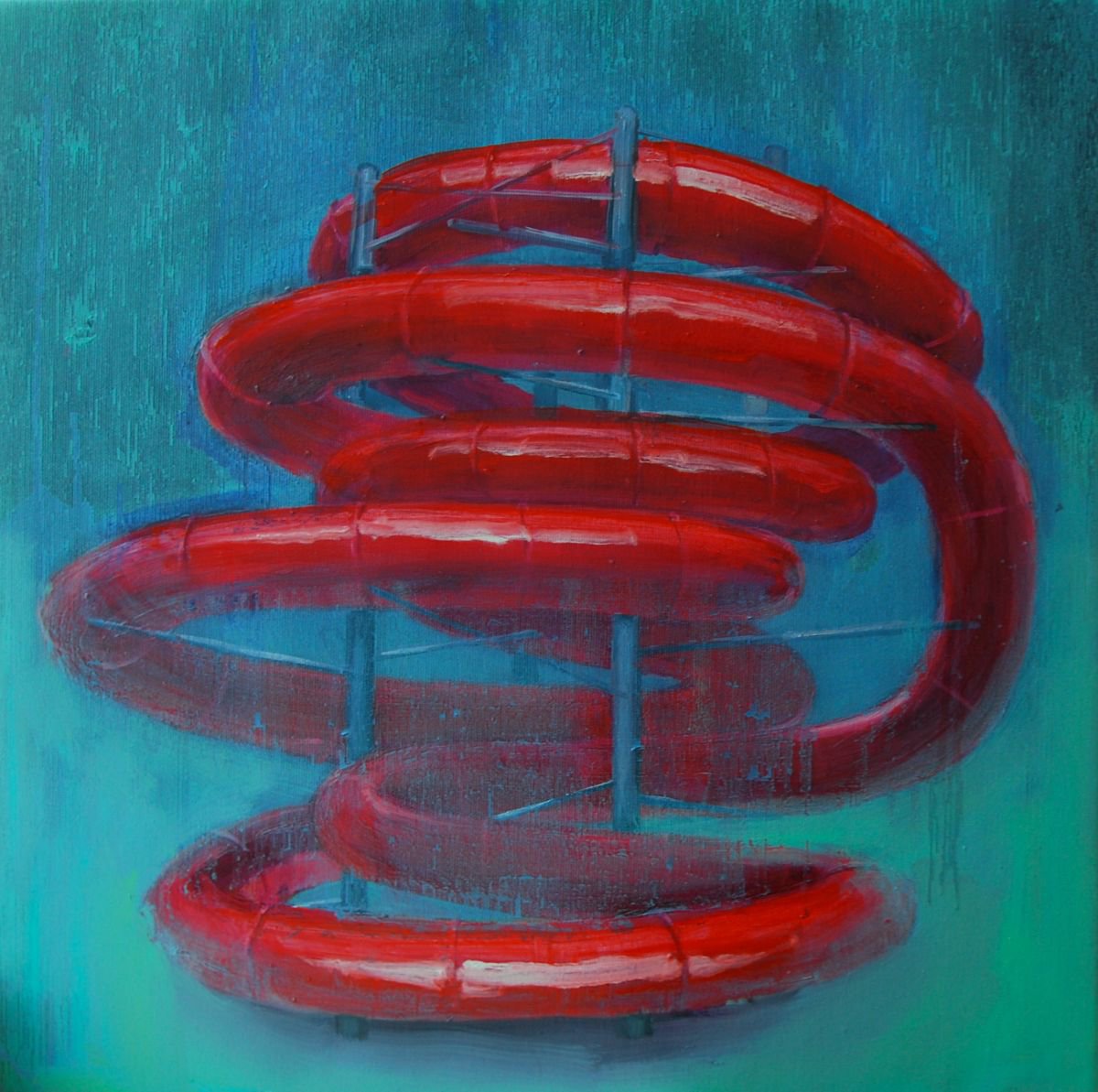 red tubes, lines by Viktoria Kokhanenko