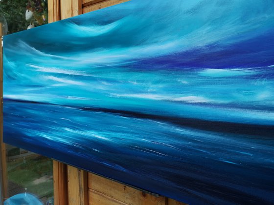 For the Love of Blue I - seascape, emotional, panoramic