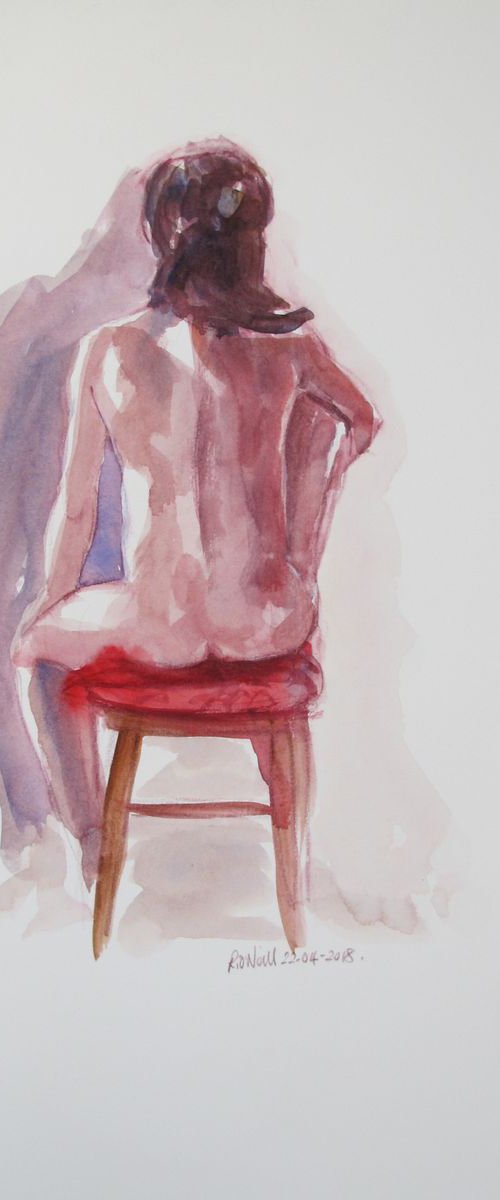 Seated female nude by Rory O’Neill