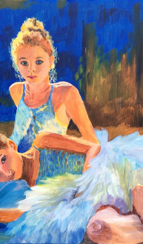 Two young ballerinas by Elena Sokolova