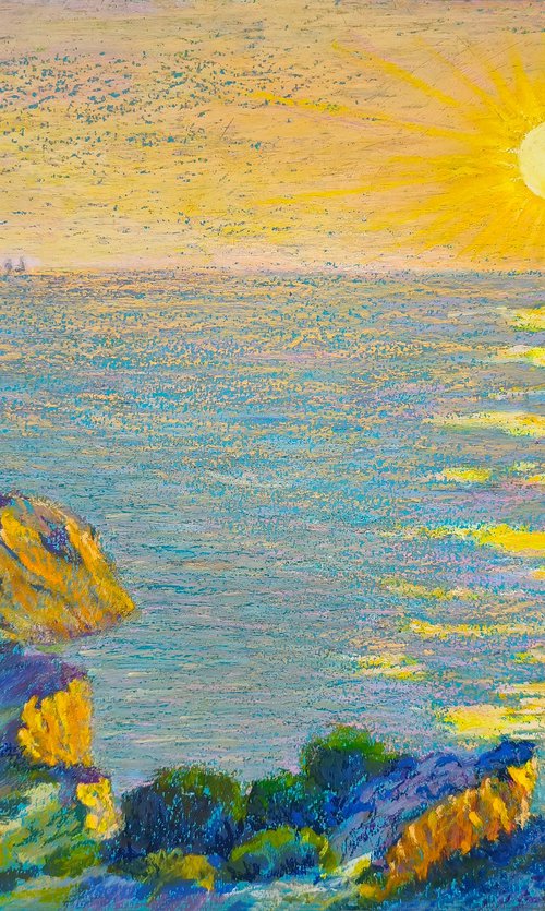 Golden Path Across the Mediterranean Sea by Anastasiia Aguf