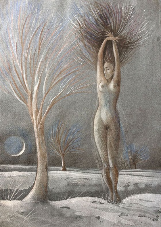 Winter - Woman as tree