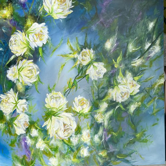 “Whispers of light” Large Abstract Painting
