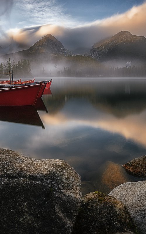 Sleeping mountain lake by Kucera Martin