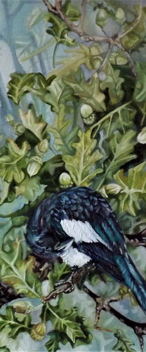 Lucky Magpies-two for joy. by Louisa J  Simpson