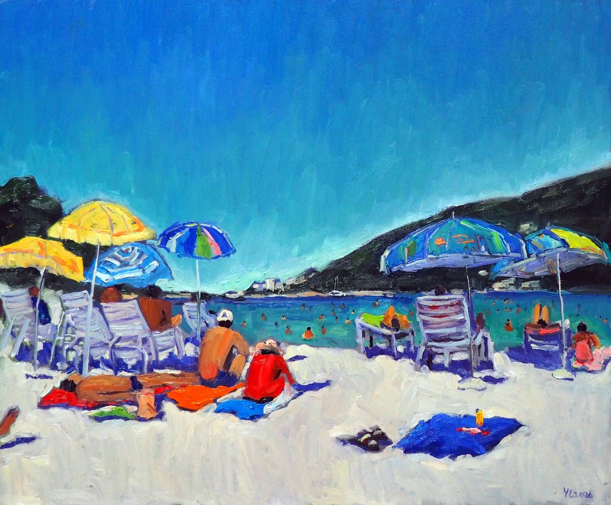 On The Beach By Yuanyuan Liu, 26 X 21, Artwork For Sale On Artfinder
