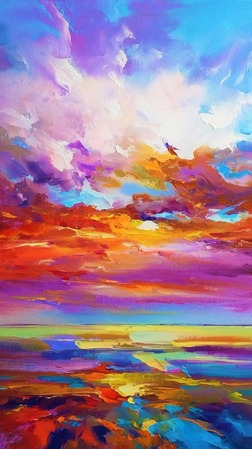 Abstract morning seascape 05 by Andrej  Ostapchuk