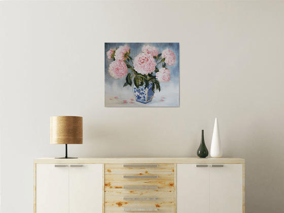 Peonies in a Chinese vase