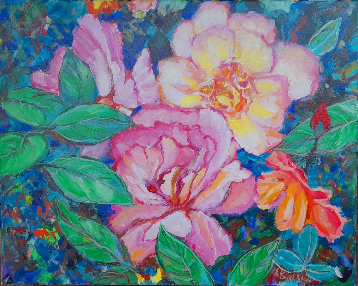 Flowers By One Air Art Studio, 20 X 16, Artwork For Sale On Artfinder