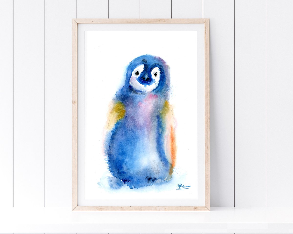 Bright Penguin (series Bright color animals 5 of 6) by Olga Shefranov (Tchefranova)