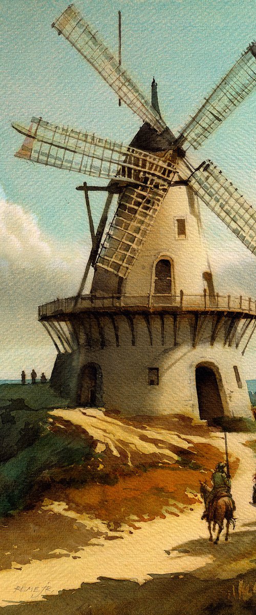 Don Quixote and Windmill by REME Jr.