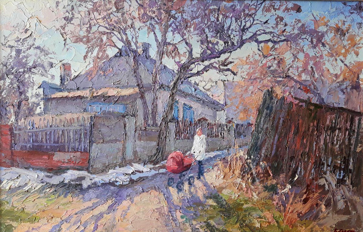 Oil painting Kovalev Lane by Boris Serdyuk