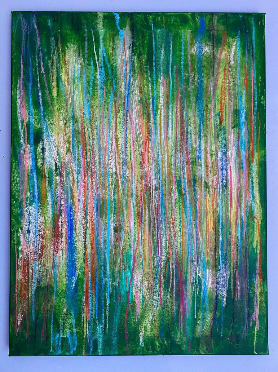 Expressive Painting , Weeping Willow N.2 By Stefano Pallara, 18 X 24, Artwork For Sale On Artfinder
