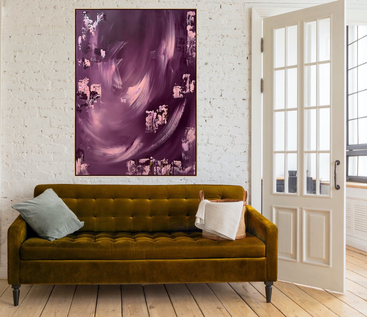 Organic Abstract Acrylic Painting By Alanah Jarvis, 40 X 55, Radical Radiance, Original Artwork