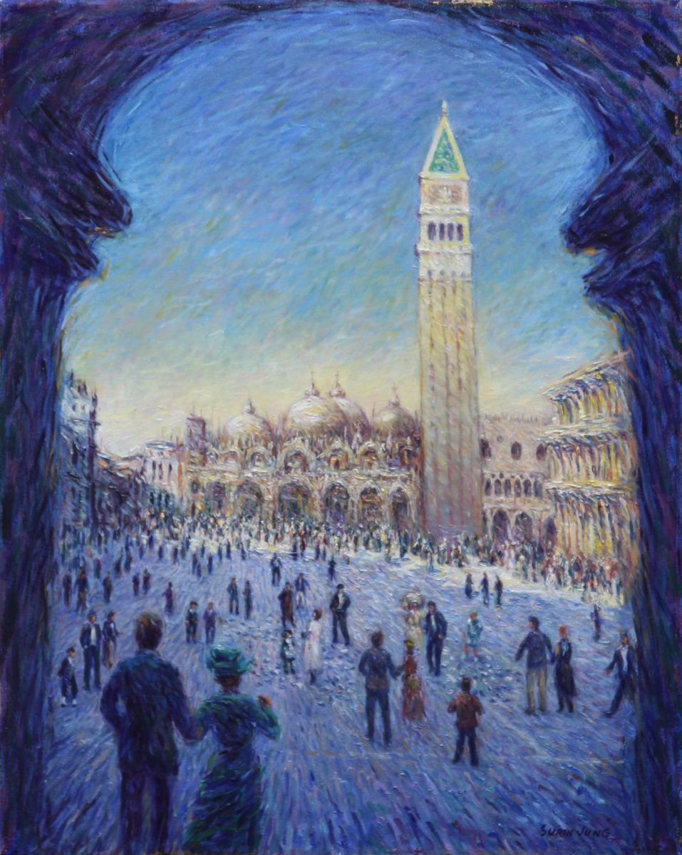 Soul of Venice, oil, 24 x 30. Free shipping. by Surin Jung