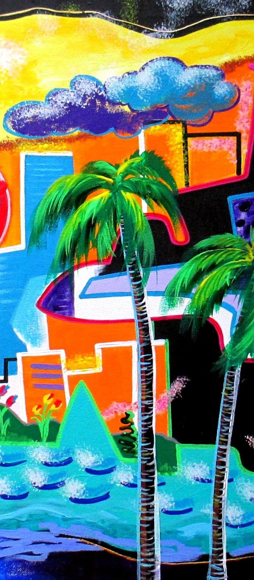 Tropical Ocean City by Galina Victoria