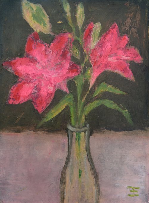 Pink lily by Elena Zapassky