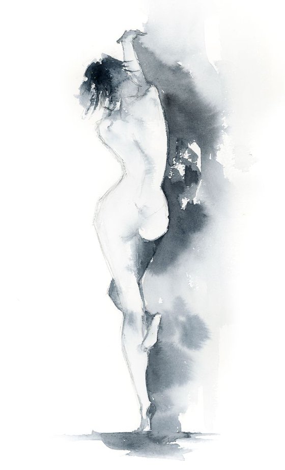 Nude Woman Figure in blue n.5