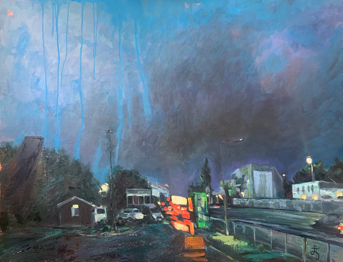 Little city storm by Anna Bondar