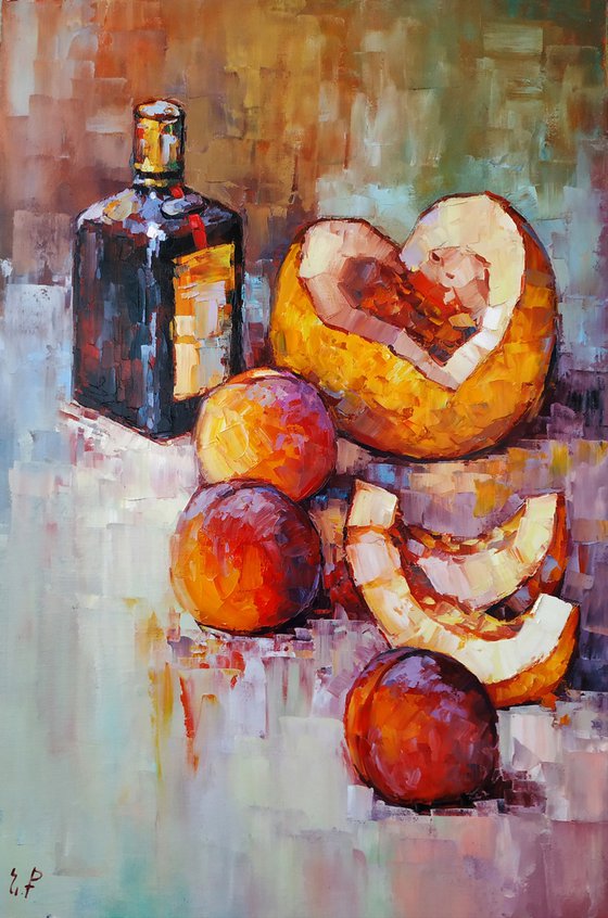 Still life -Pomelo(40x60cm, oil painting, ready to hang)