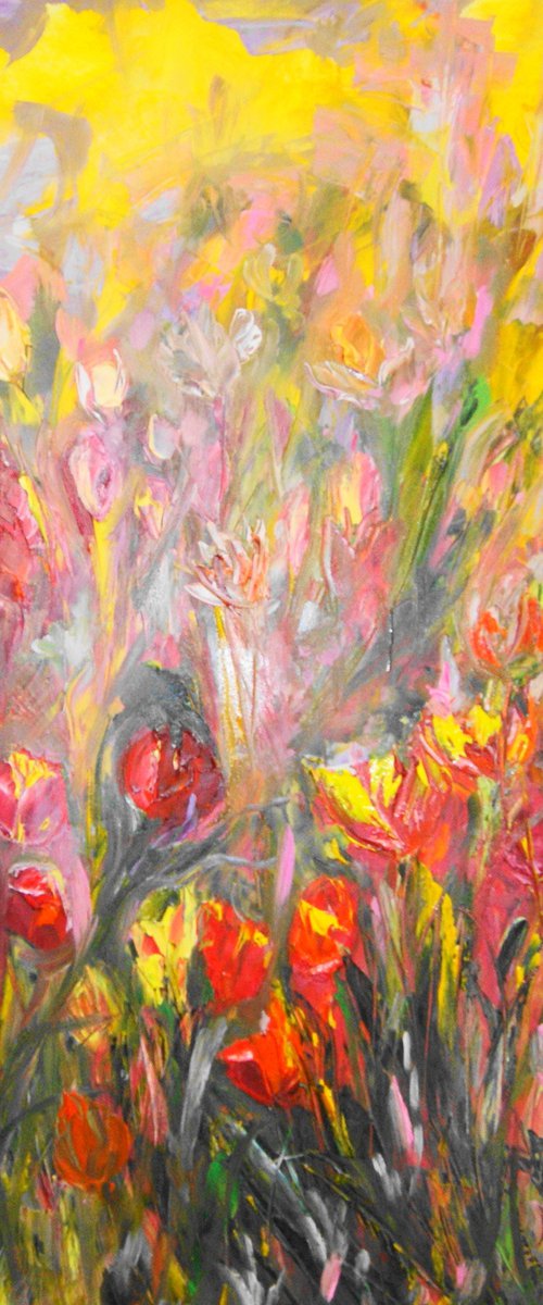 Wild Tulips by Lesley Blackburn