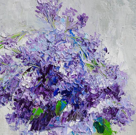 Lilac In A Glass Vase