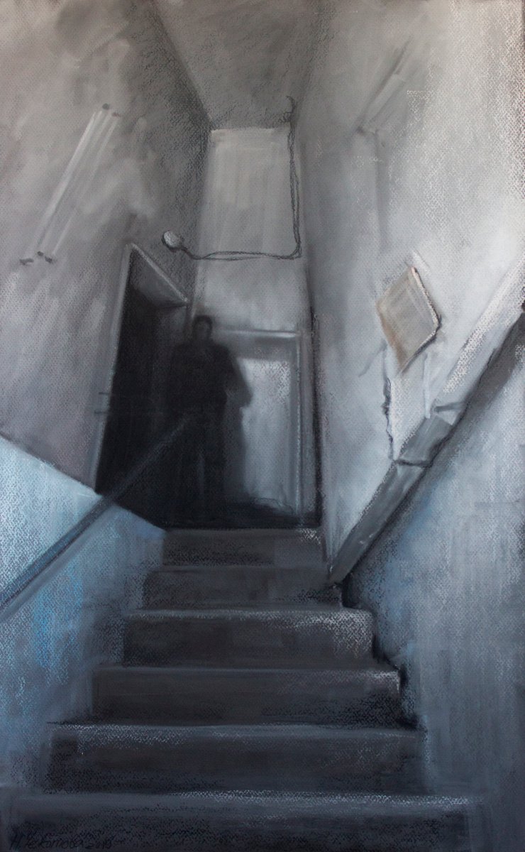 Black staircase by Natalia Chekotova