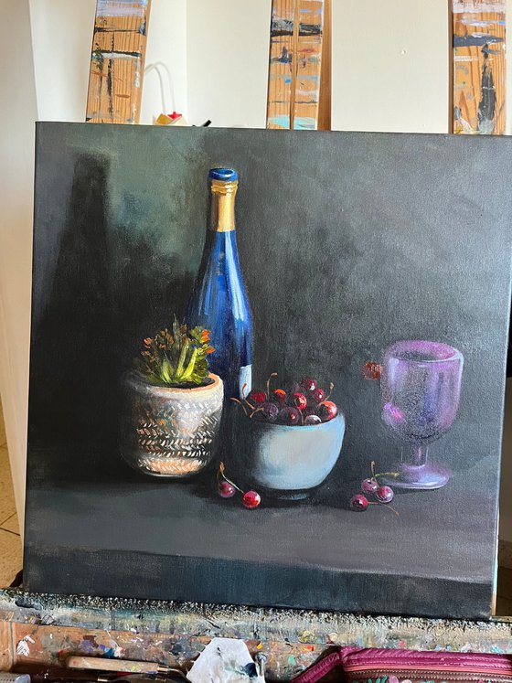 Still life with sherries