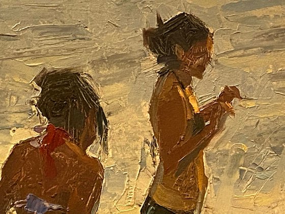 Beach Girls At Sunset