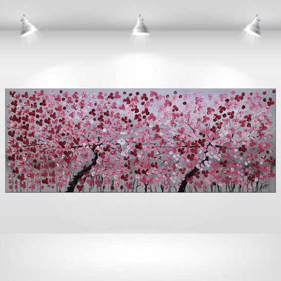 Romantic Dream - Abstract acrylic painting, Abstract Flowers