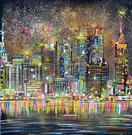 NYC skyline - painting on canvas