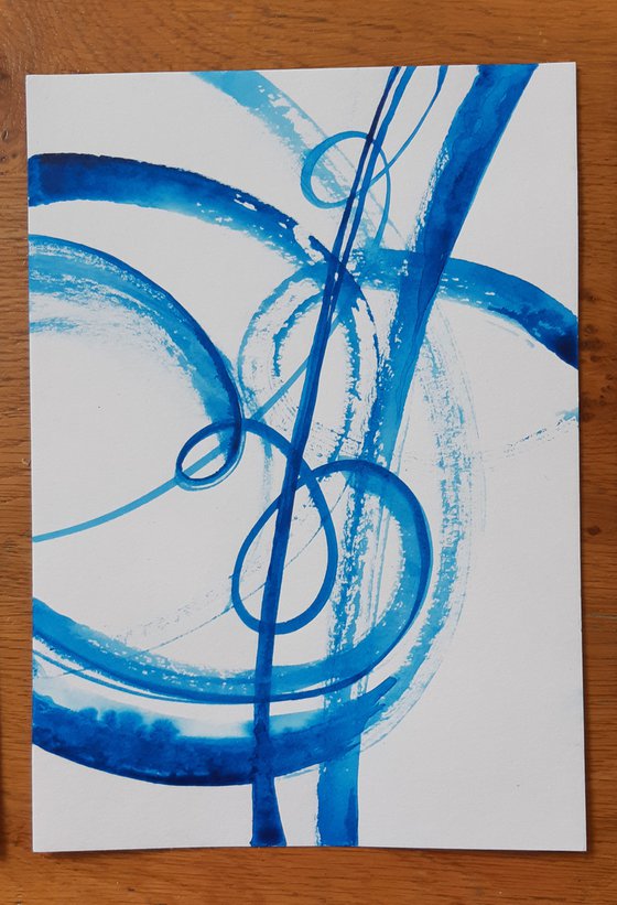 "Calligraphy In Blue"