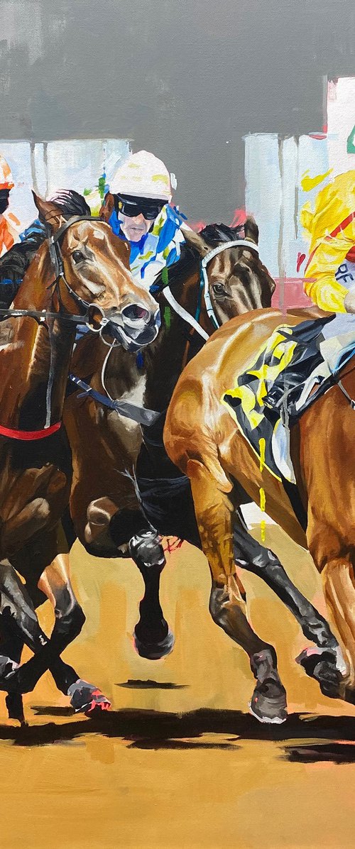 Horse Racing 4th Furlong by Helen Sinfield