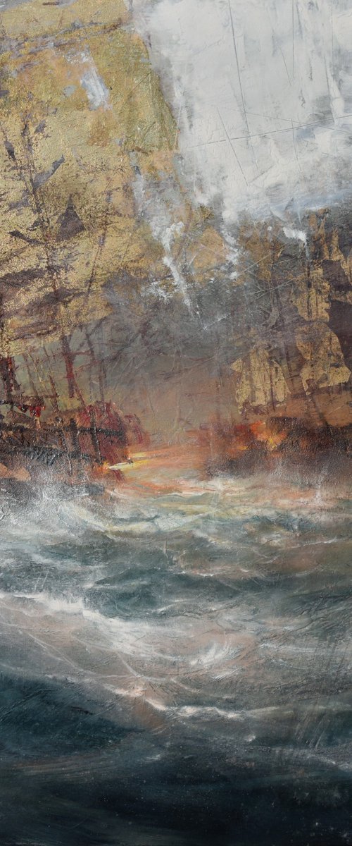 " Harbor of destroyed dreams - The Stormy Battle " by Ivan  Grozdanovski