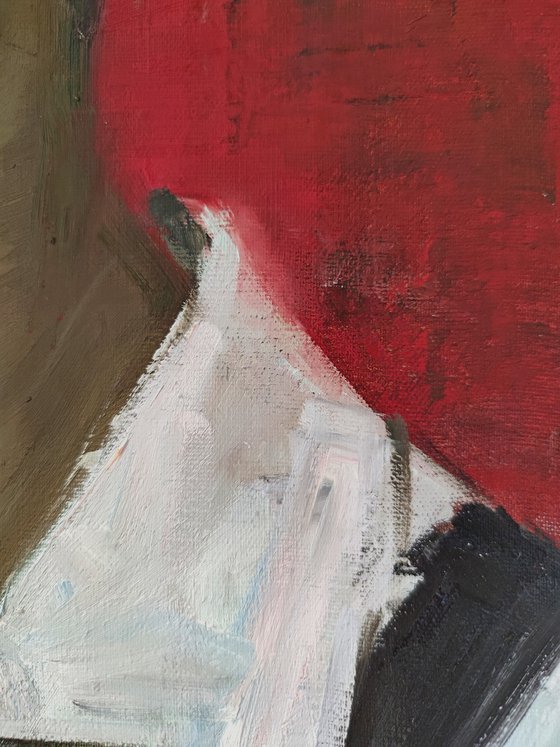 Portrait in red