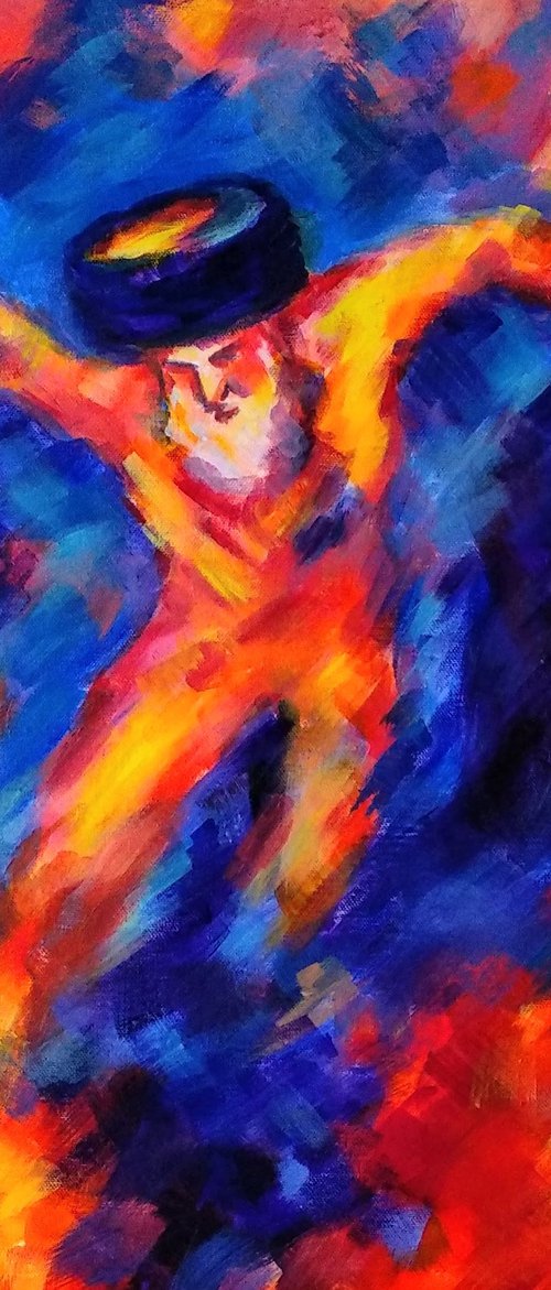 Jewish dance Acrylic Expressionism by Anastasia Art Line