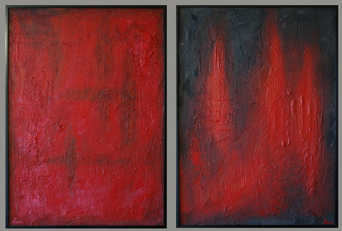  Up And Down. Diptych. By Rumen Spasov, 40 X 28, Artwork For Sale On Artfinder