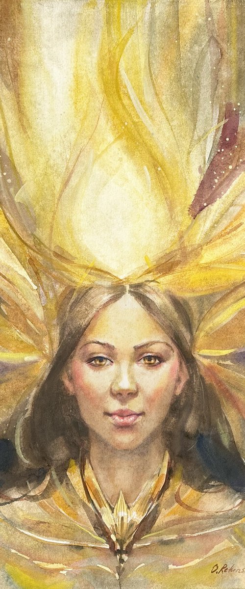 golden goddess by Olha Retunska
