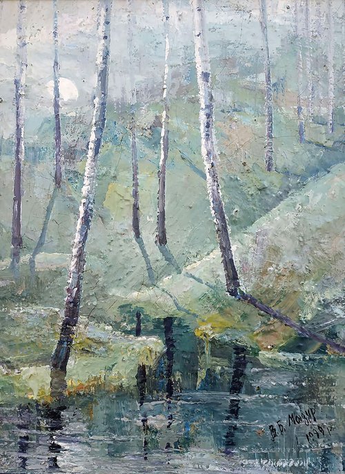 Forest pond by Volodymyr Mazur