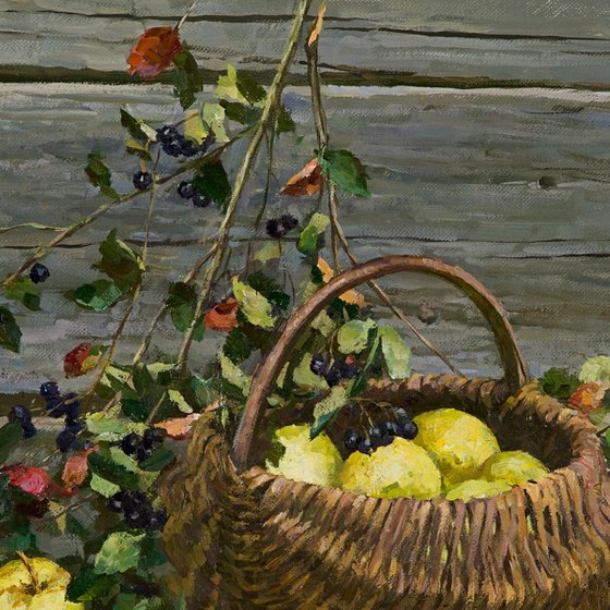 Still Life with Apples and Aronia