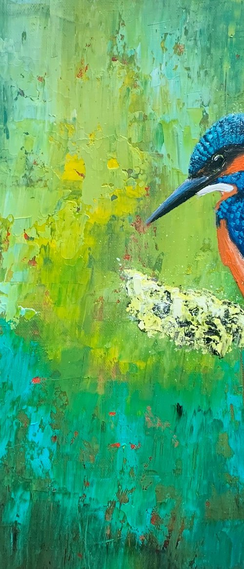 Kingfisher At The River by Laure Bury