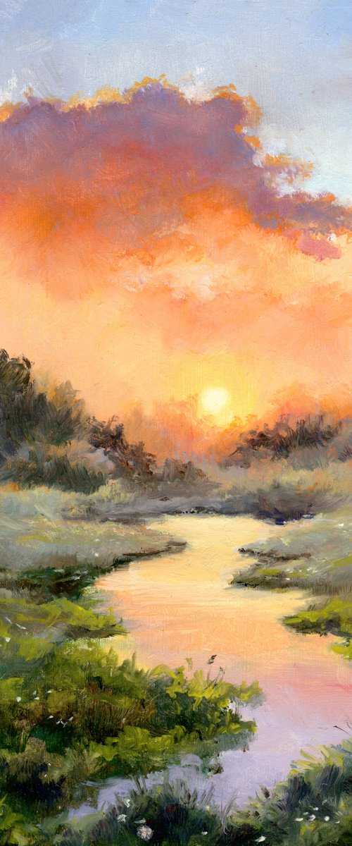 'Sunset on the river' by Lucia Verdejo