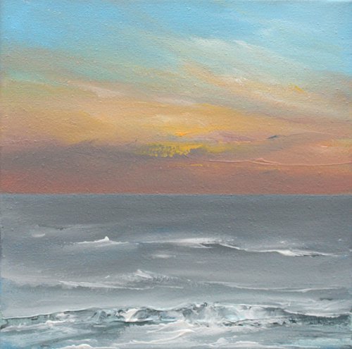 Sunset over Sea by Linda Monk