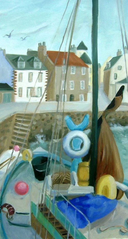 Pittenween Harbour by Mary Stubberfield