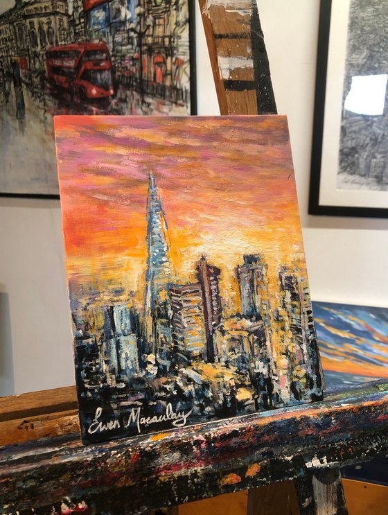 The Shard, sunset skyline