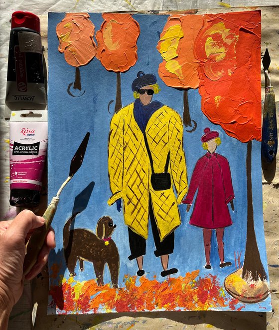 Walking with little Sofia